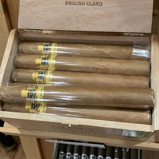 Some of the Cigars in the walk-in humidor