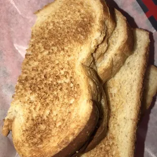 Buttered wheat toast