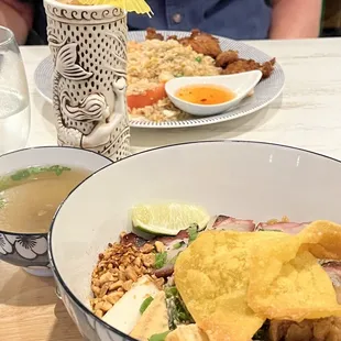 Original street noodle, delish! That fancy glass is a spiked Thai ice tea...kinda small serving especially filled with ice