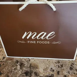 a closeup of the logo on the bag