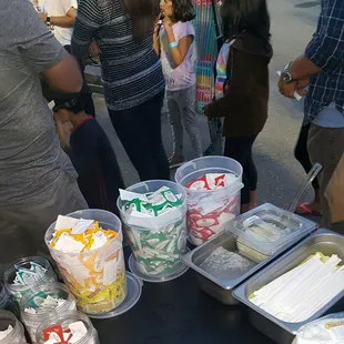 a table full of food