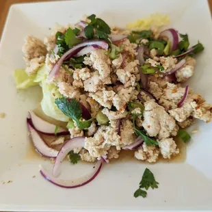 Larb gai with Spicy Lime Dressing