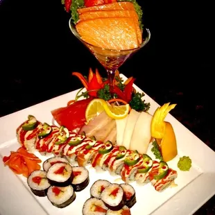 food, sashimi, sushi and sashimi, sushi