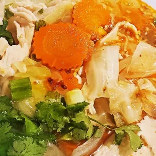 Pad Thai noodle soup with chicken