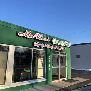 the front of the restaurant