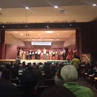 Scholarship award recipients and their counselors.