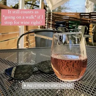 Glass of rose on a nice spring day!