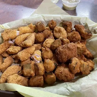 Catfish, okra &amp; hush puppies!
