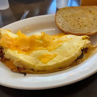 Omelette.. looks sad but tasted good
