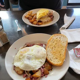 Corned Beef Hash Southern Fried Chicken and Eggs