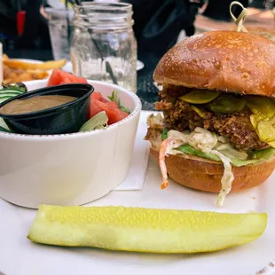 Buttermilk fried chicken sandwich