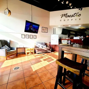 the interior of the coffee shop