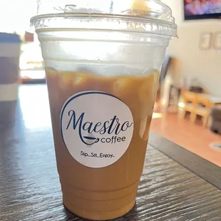 Iced pumpkin spice latte