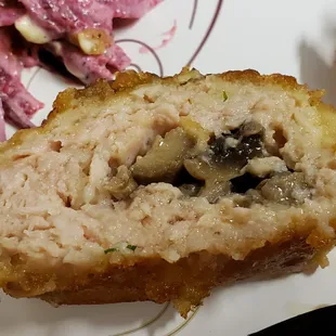 Cutlet Pozharskaya, mushrooms