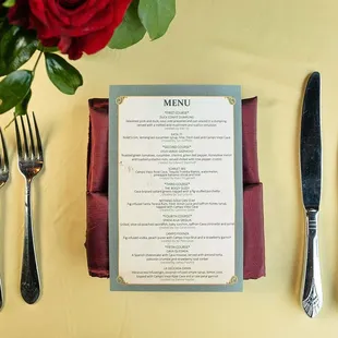 Menu from Maestro's Spirited Dinner (Photo by Marc Edwards)