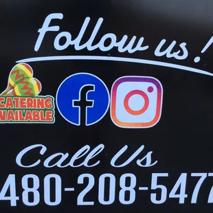 a business sign for caters available