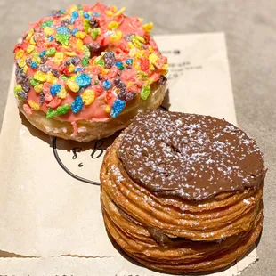 Fruity Pebbles and Nutella Cronut