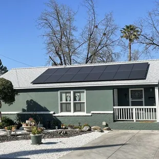 After replacement and added solar on a 30 year cool roof shingle for energy efficiency.