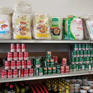 a variety of food items