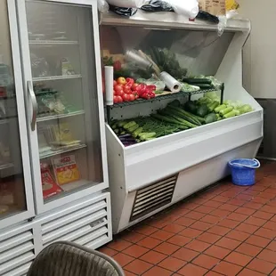 a display of vegetables