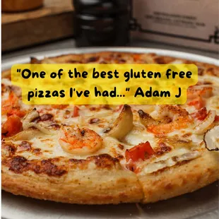 Gluten free gourmet pizza