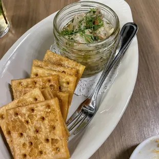 Low country shrimp. The crackers were interesting texture. Second best item we ate.