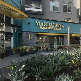 Front entrance and outside patio