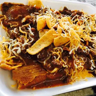 a close up of a plate of food