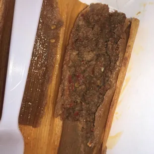 The inside of my tamale