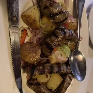 House made Sausage with roasted potatoes and sautéed onions/peppers