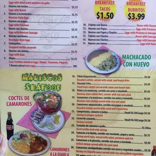 Breakfast, Soups, and Seafood plates!