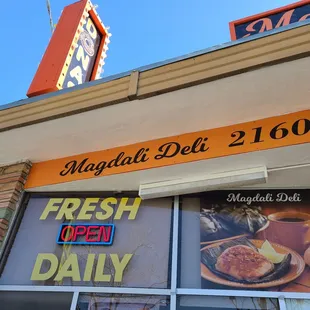 the front of the store