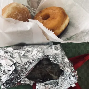 Donuts with gratis tamale.