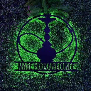 a hookah lounge sign