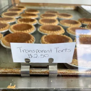 Transparent tarts