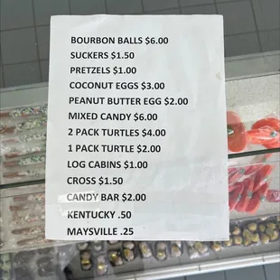 the price of the items