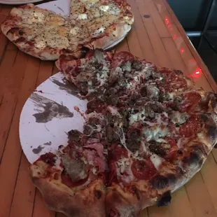 Pizza on a snowy Saturday