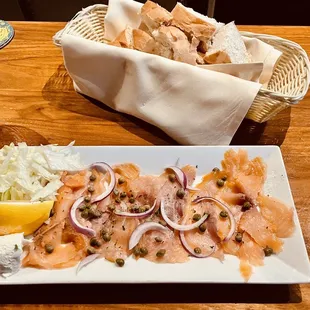 a plate of food on a table