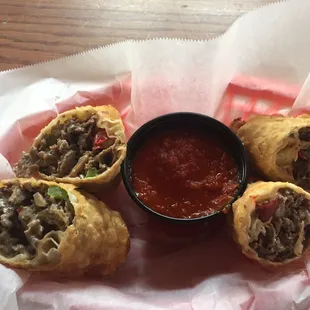 Cheesesteak Egg Rolls