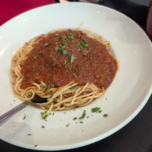 Spaghetti and meat sauce