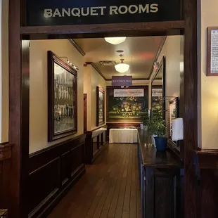 Hallway to the restrooms and banquets rooms.  This is near the front entrance.