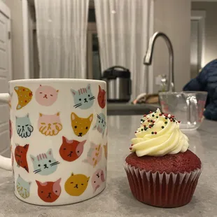 This tiny cupcake is $4!? Mug for size reference