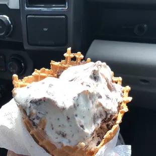 Medium-Cookies and cream-3 scoops- $5.95