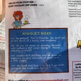 Maggie&apos;s rules
