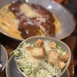 Louisiana Chicken and a Small Caesar Salad