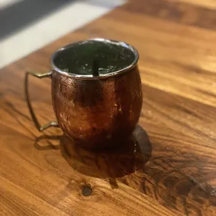 Peach Mint Whiskey Mule