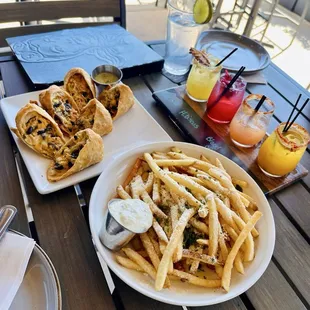 Tex-Mex Eggrolls Appetizer Truffle Fries Side