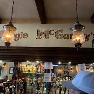 a woman at the bar