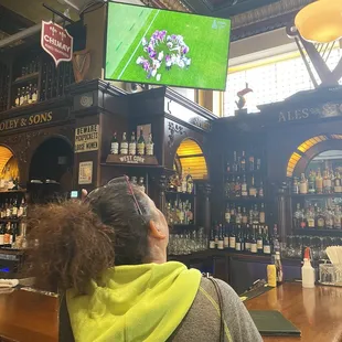 Enjoying the football
