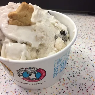 Banana IceCream with Mini Chocolate Chips and one honey graham at request